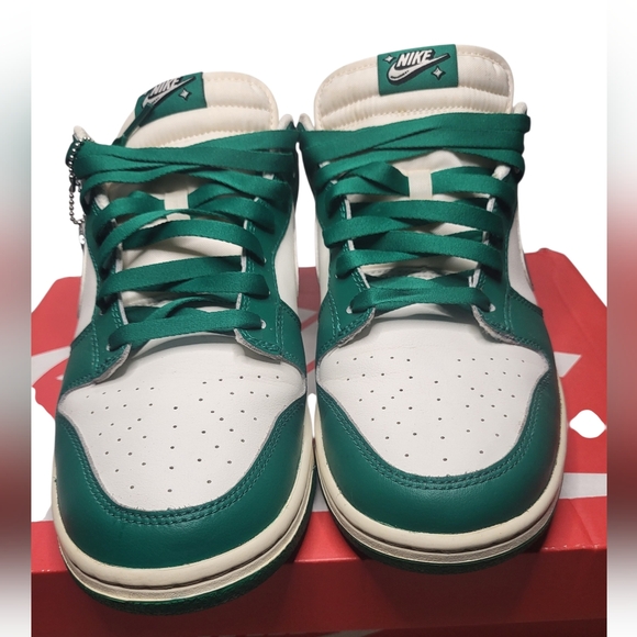 Nike Dunk Low ‘Lottery Pack’ Men's Green and White Sneakers - Picture 8 of 10
